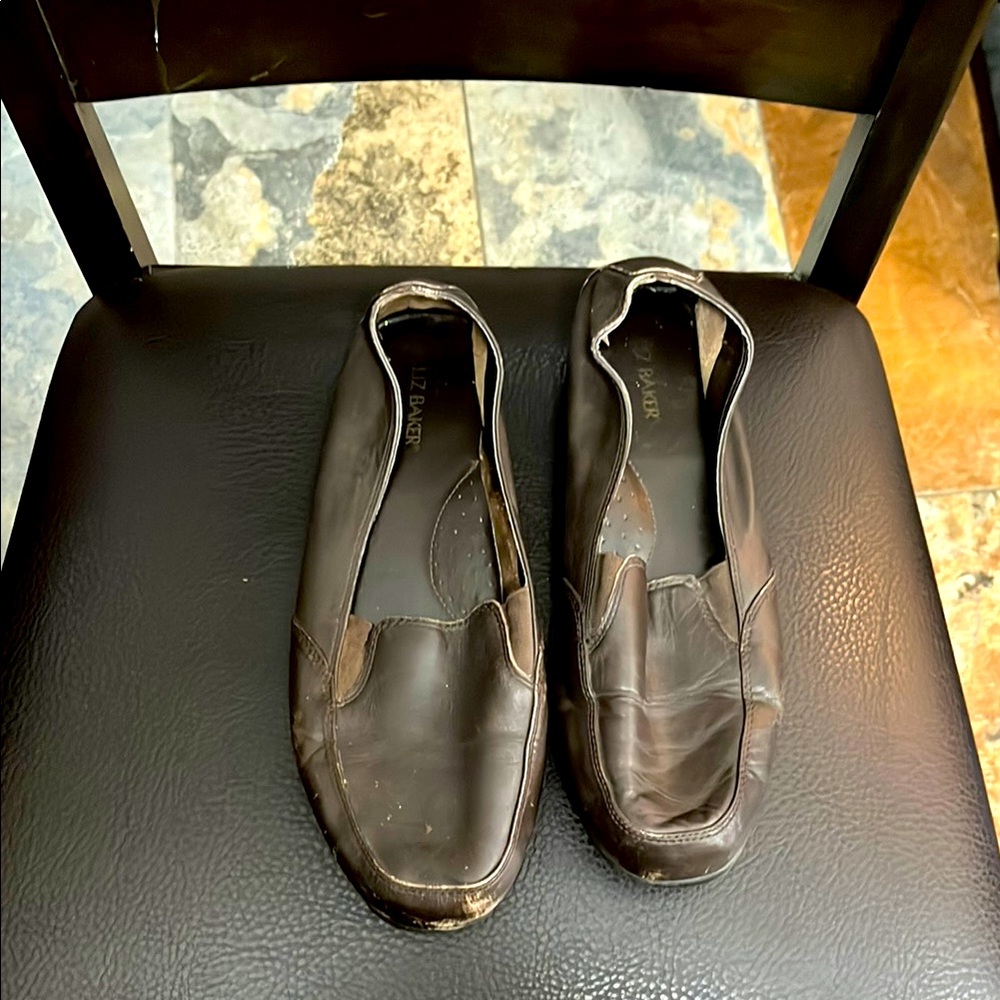 Brown Leather Women’s Flat Shoes